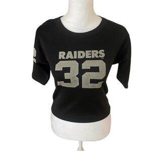 Raiders Black Graphic Women's Top